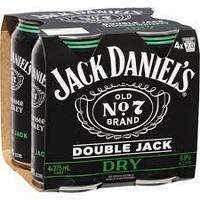 Jack Daniel Double Jack & Dry  4 x 375ml