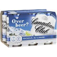 Canadian Club Lime & Soda 6x375ml