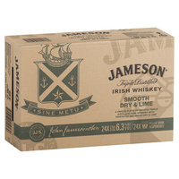Jameson Smooth Dry & Lime  6.3% 24x375ml