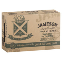 JAMESON DRY&LIME CAN 6.3% 24x375ML