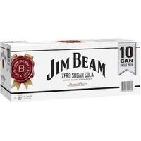 Jim Beam & Cola Zero 10 Pack 375ML