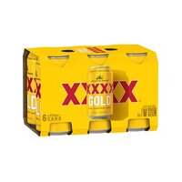 XXXX Gold Cans 6x375ml