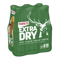 Tooheys Extra Dry Bottle 6x345ml