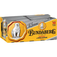 Bundaberg Rum & Cola No Sugar 10 Pack 375ml