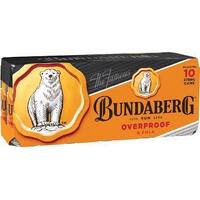 Bundaberg Overproof Rum & Cola 10 Pack 375ml