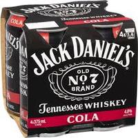 Jack Daniel & Cola  4x375ml