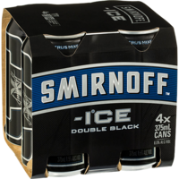 SMIRNOFF ICE DB 6.5%   4x375ML