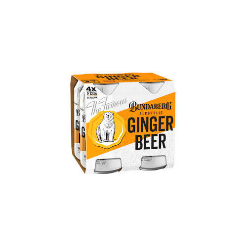 Bundaberg Rum & Ginger Beer 4x375ml