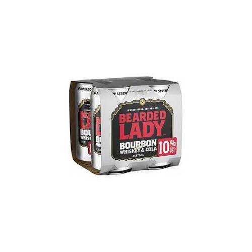 Bearded Lady Bourbon & Cola 10% 4x375ml