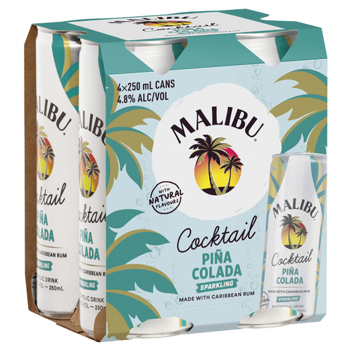 Malibu Pina Colada Cans 250ml