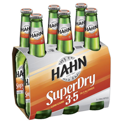 Hahn Super Dry 3.5% 6x330ml