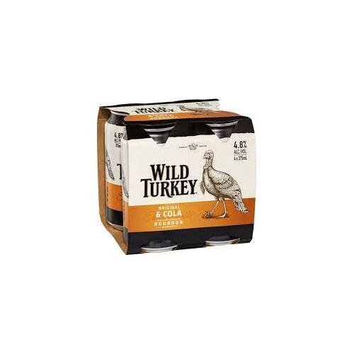 Wild Turkey & Cola 4.8%  4x375ml