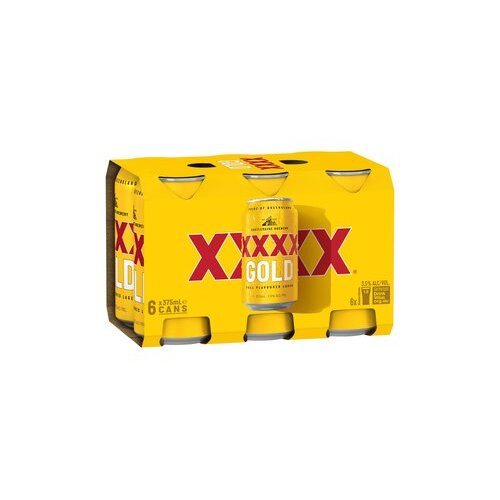 XXXX Gold Cans 6x375ml