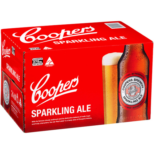 Coopers Sparkling Ale Bottle 24x375ml