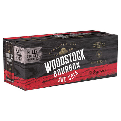 Woodstock Bourbon & Cola  4.8% 10 Pack 375ml