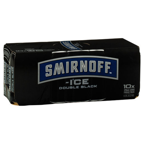 Smirnoff Ice Double Black 10 Pack 375ml