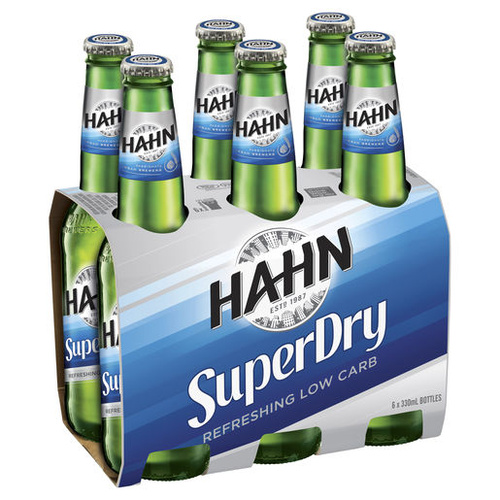 Hahn Super Dry 4.6% 6x330ml