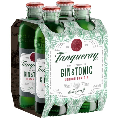 Tanqueray Gin & Tonic 4x275ml